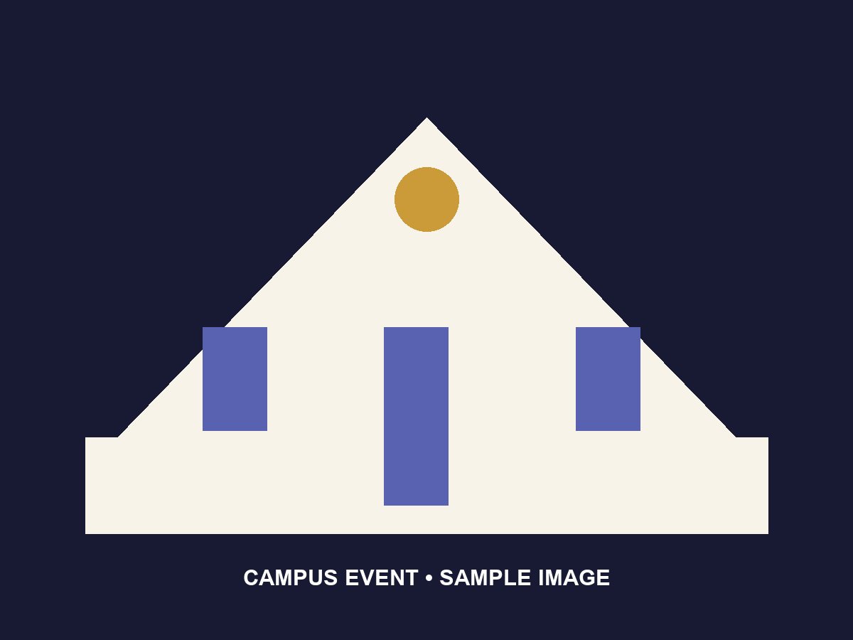 Sample placeholder for a campus event